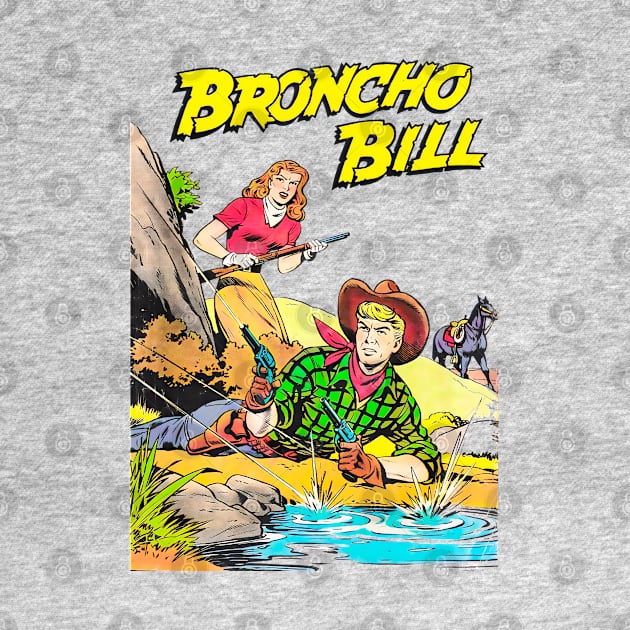 Confrontation Cowboy Broncho Bill Western Retro Comic by REVISTANGO